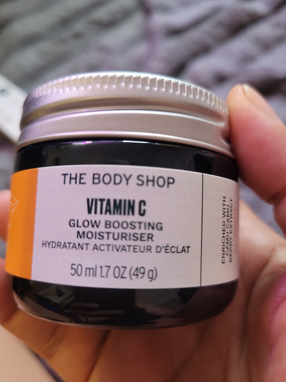 New The Body Shop Vitamin C Glow Boosting Moisturiser - Orange & Silver